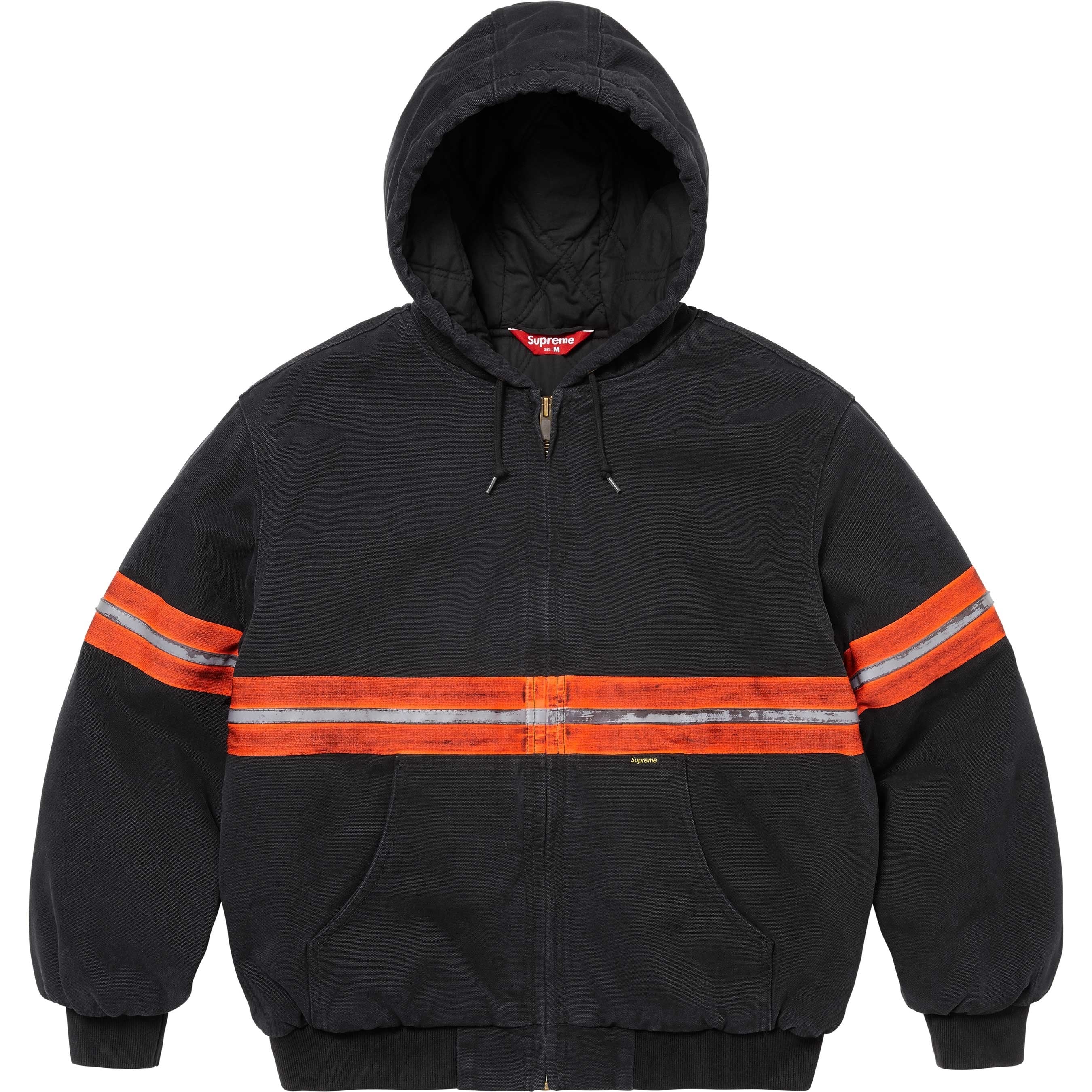 Reflective Stripe Hooded Work Jacket view 16